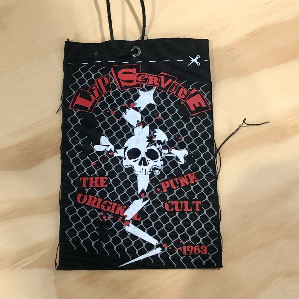 Lip Service sew on patch punk LA